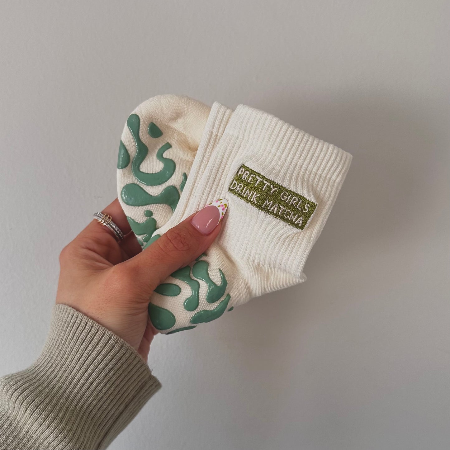 Pretty Girls Drink Matcha sock