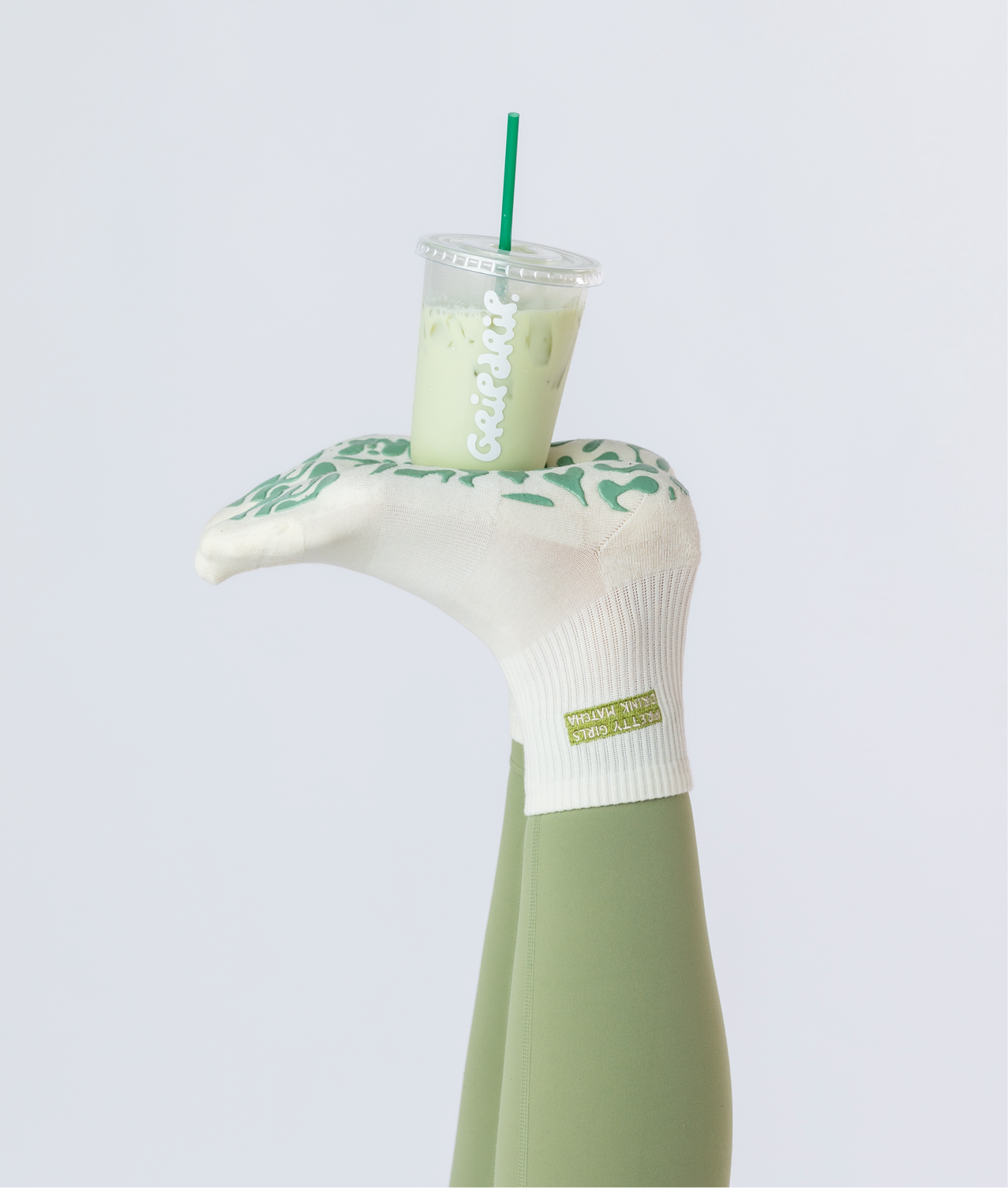 Pretty Girls Drink Matcha sock