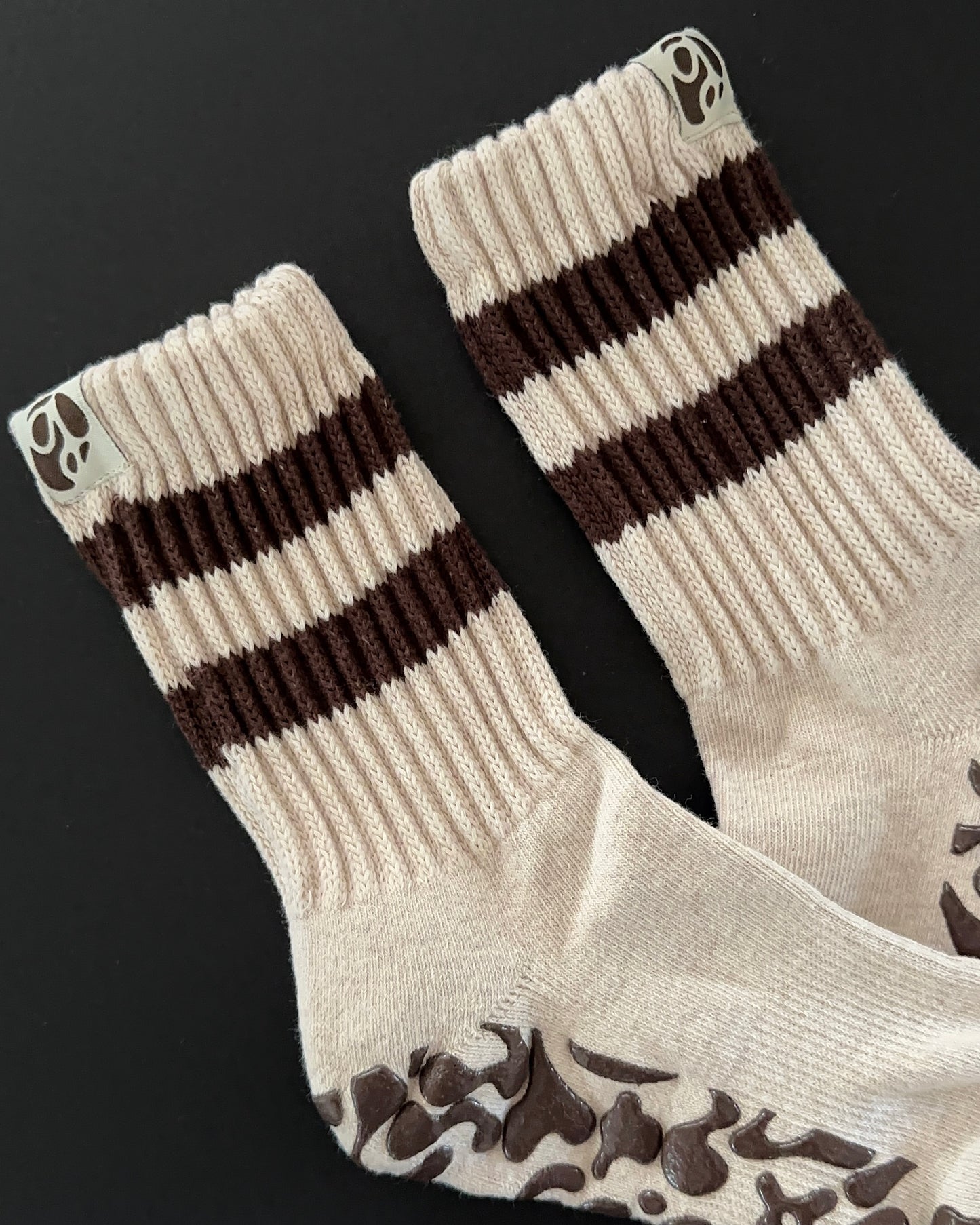 Cream & Mocha Scrunch Sock