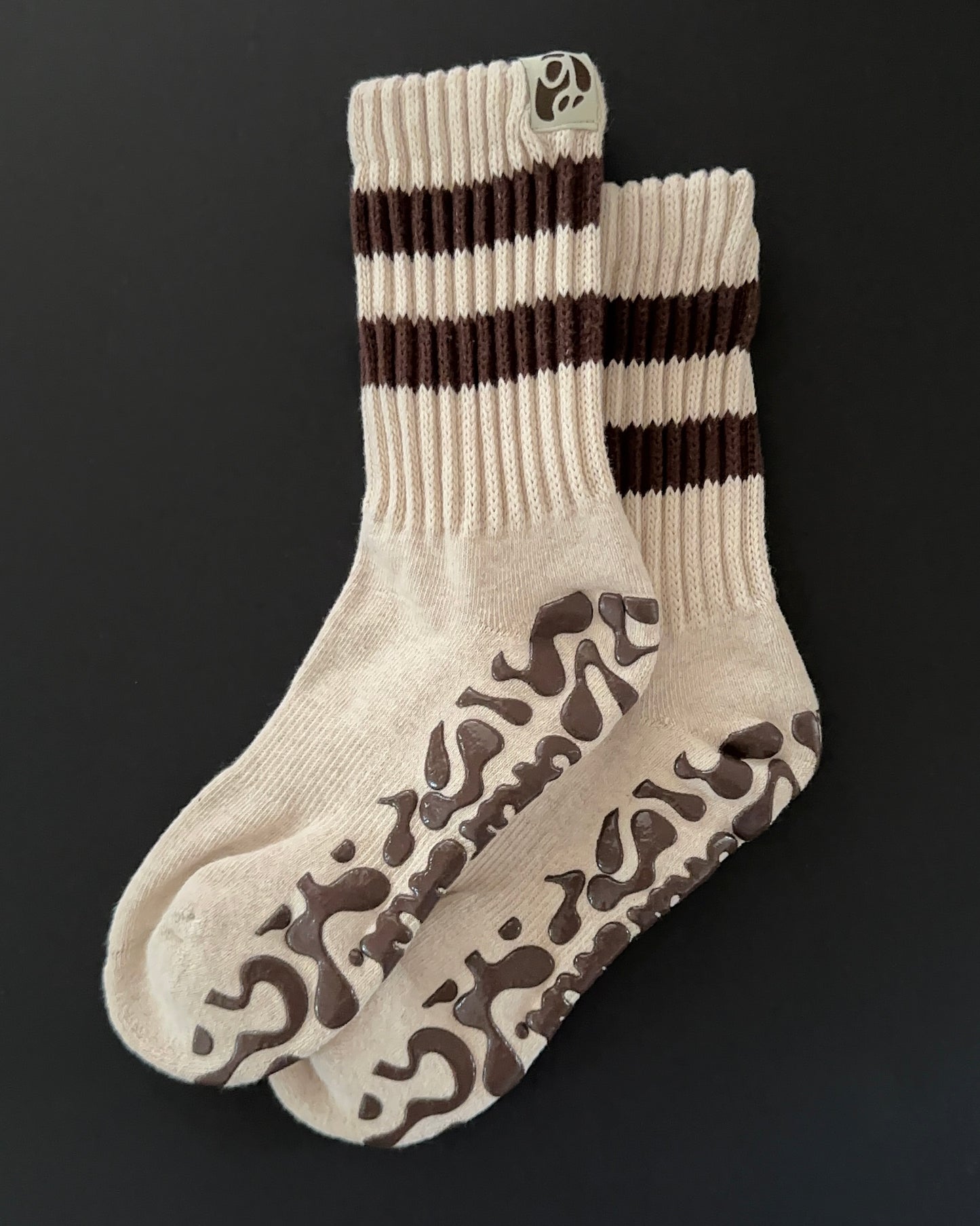 Cream & Mocha Scrunch Sock