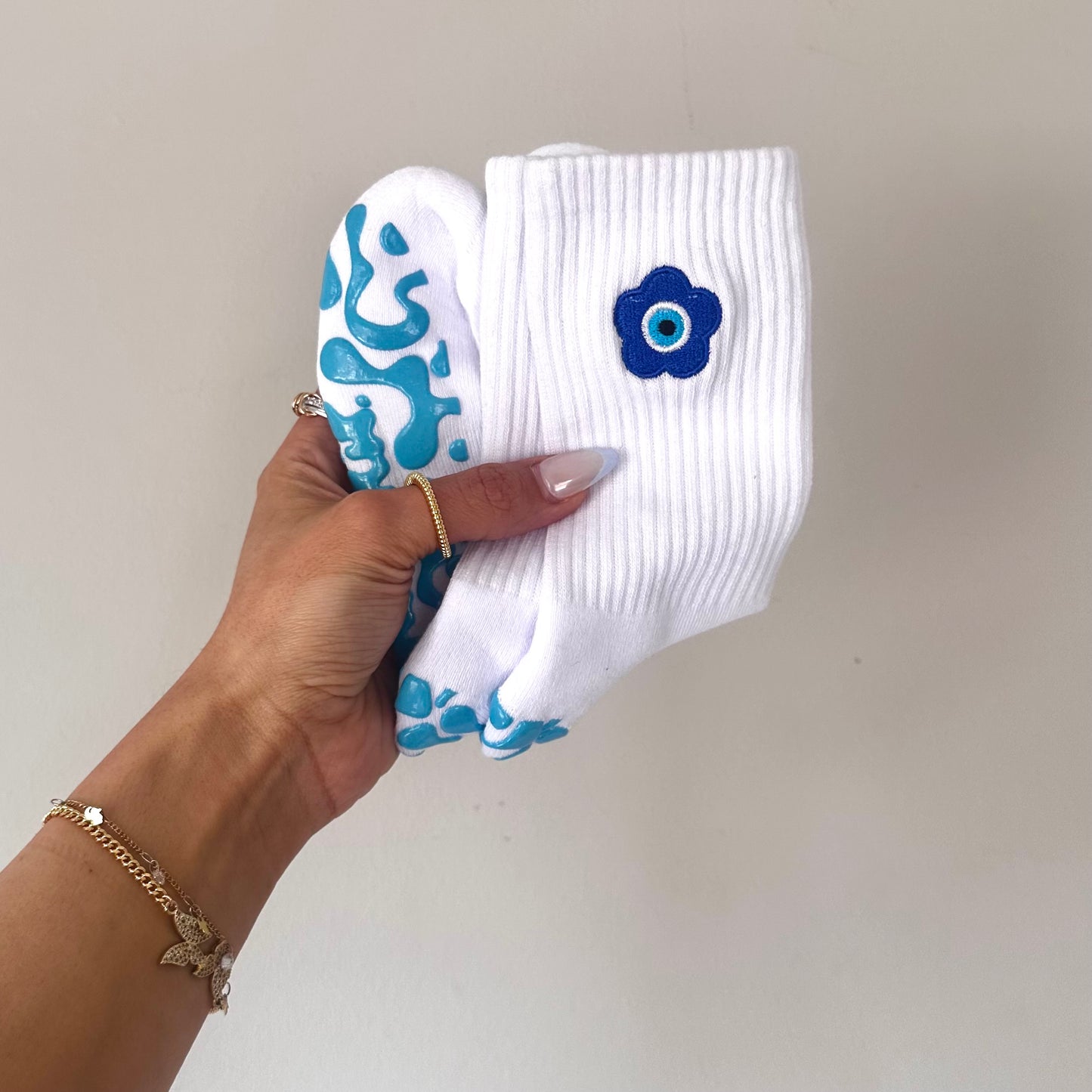 The Evil Eye Flower Sock