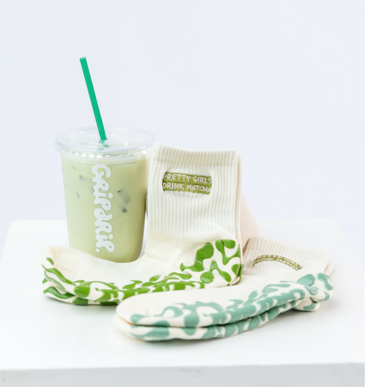 the Pretty Girls Drink Matcha sock