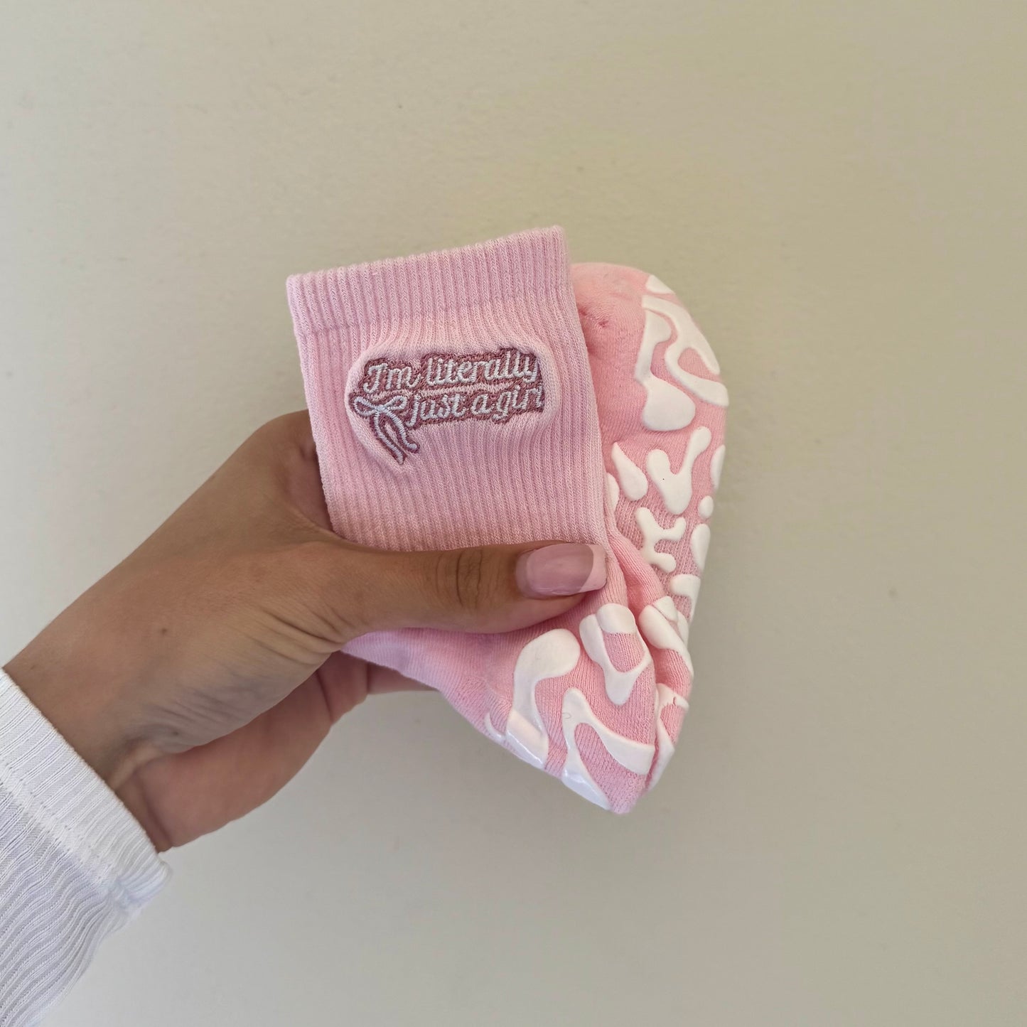 the Literally Just a Girl sock